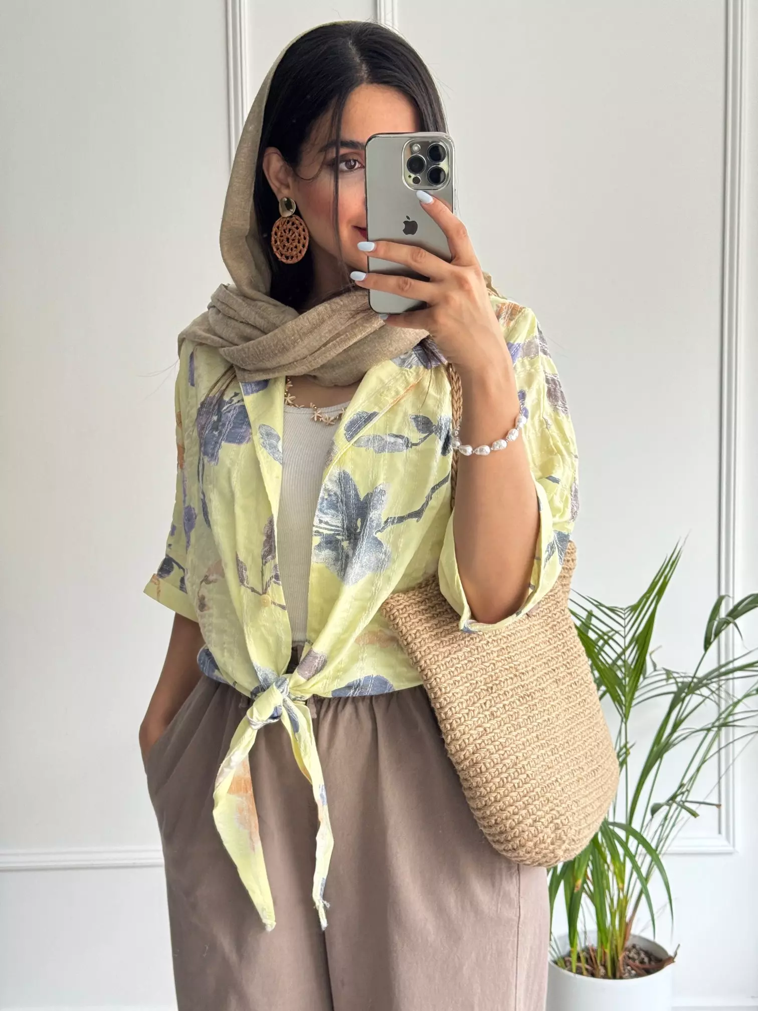 شومیز گره ای گندم
